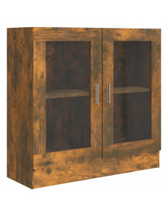 Mobile Vetrina Rovere Fumo 82,5x30,5x80 cm Legno Multistrato 2