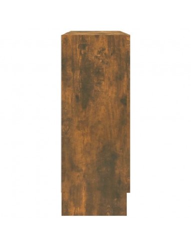 Mobile Vetrina Rovere Fumo 82,5x30,5x80 cm Legno Multistrato