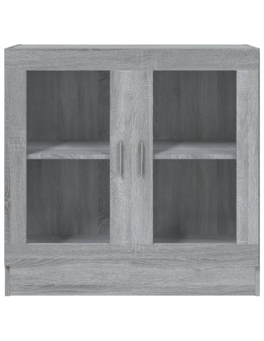 Mobile Vetrina Grigio Sonoma 82,5x30,5x80 cm Legno Multistrato