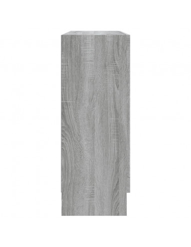 Mobile Vetrina Grigio Sonoma 82,5x30,5x80 cm Legno Multistrato