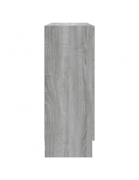 Mobile Vetrina Grigio Sonoma 82,5x30,5x80 cm Legno Multistrato