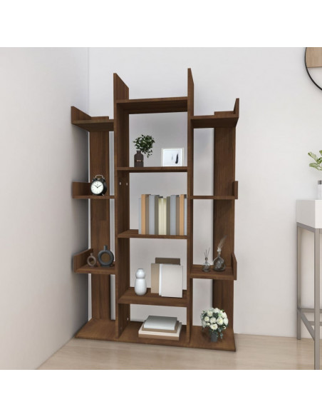 Libreria Rovere Marrone 86x25,5x140 cm in Legno Multistrato