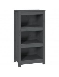 Libreria Grigia 50x35x97 cm in Legno Massello di Pino 2