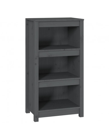 Libreria Grigia 50x35x97 cm in Legno Massello di Pino