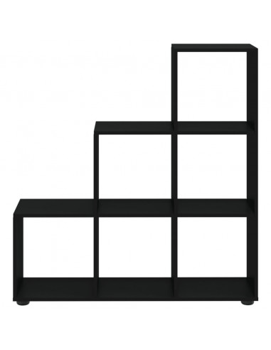 Libreria a Scala Nera 107 cm in Legno Multistrato
