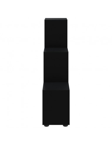 Libreria a Scala Nera 107 cm in Legno Multistrato