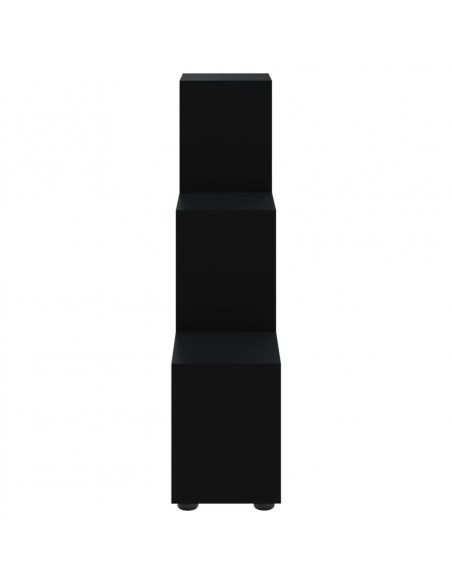 Libreria a Scala Nera 107 cm in Legno Multistrato
