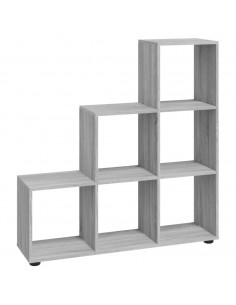 Libreria a Scala Grigio Sonoma 107 cm in Legno Multistrato 2