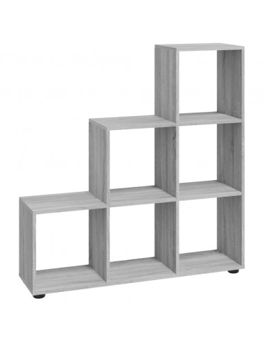 Libreria a Scala Grigio Sonoma 107 cm in Legno Multistrato