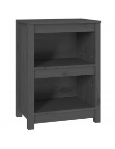 Libreria Grigia 50x35x68 cm in Legno Massello di Pino 2