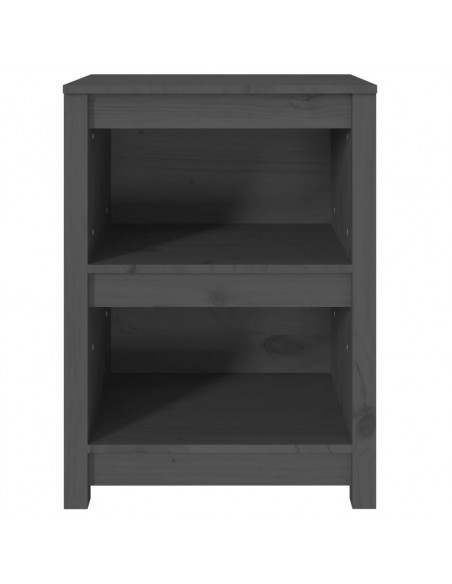Libreria Grigia 50x35x68 cm in Legno Massello di Pino