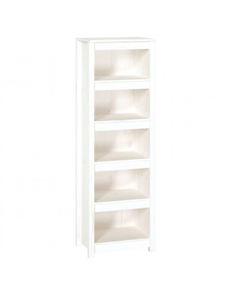 Libreria Bianca 50x35x154 cm in Legno Massello di Pino