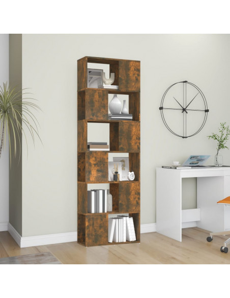 Libreria/Divisorio Rovere Fumo 60x24x186 cm