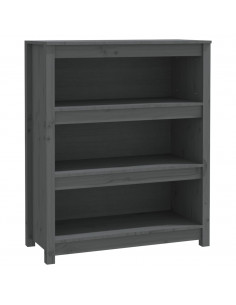 Libreria Grigia 80x35x97 cm in Legno Massello di Pino 2