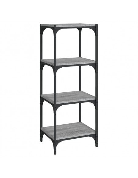 Libreria grigio sonoma 40x33x100 cm Legno Multistrato e Acciaio