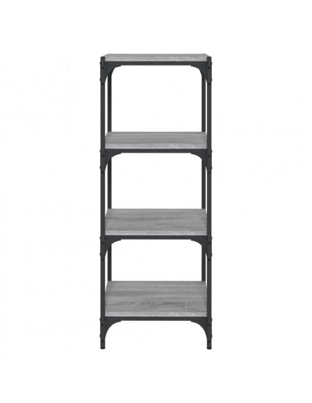 Libreria grigio sonoma 40x33x100 cm Legno Multistrato e Acciaio