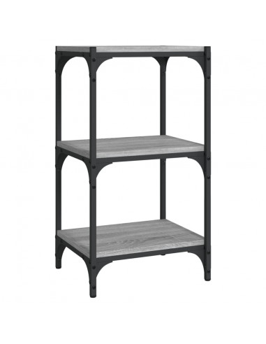 Libreria grigio sonoma 40x33x70,5cm Legno Multistrato e Acciaio