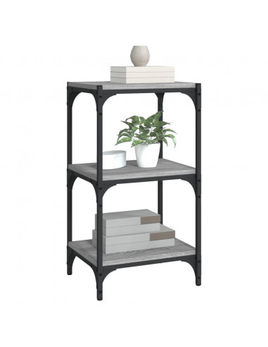 Libreria grigio sonoma 40x33x70,5cm Legno Multistrato e Acciaio