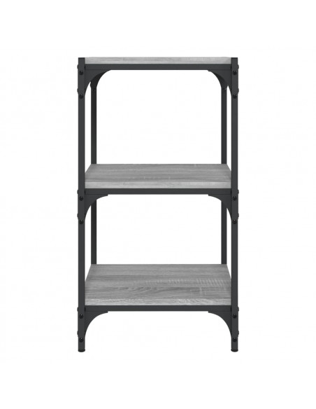 Libreria grigio sonoma 40x33x70,5cm Legno Multistrato e Acciaio