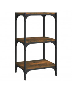 Libreria rovere fumo 40x33x70,5cm Legno Multistrato e Acciaio 2