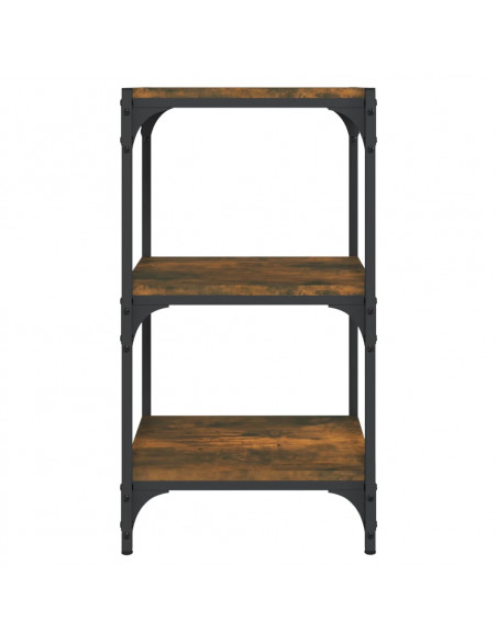 Libreria rovere fumo 40x33x70,5cm Legno Multistrato e Acciaio