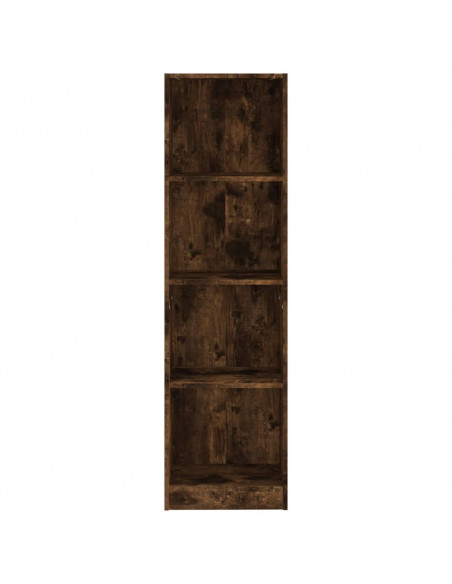 Libreria a 4 Ripiani Rovere Fumo 40x24x143 cm Legno Multistrato