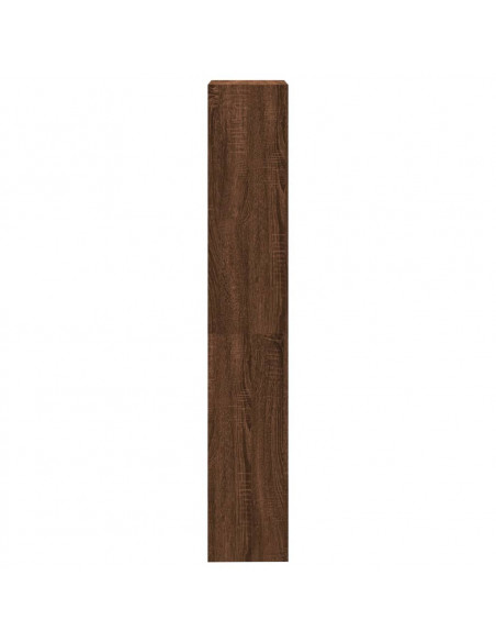 Libreria 4 Ripiani Rovere Marrone 40x24x143cm Legno Multistrato