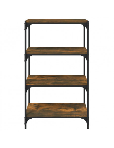 Libreria rovere fumo 60x33x100 cm Legno Multistrato e Acciaio