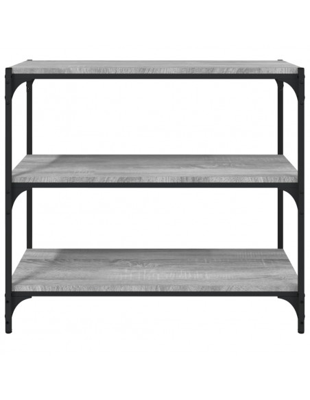 Libreria grigio sonoma 80x33x70,5cm Legno Multistrato e Acciaio