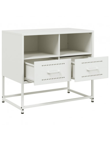 Mobile TV Bianco 68x39x60,5 cm in Acciaio