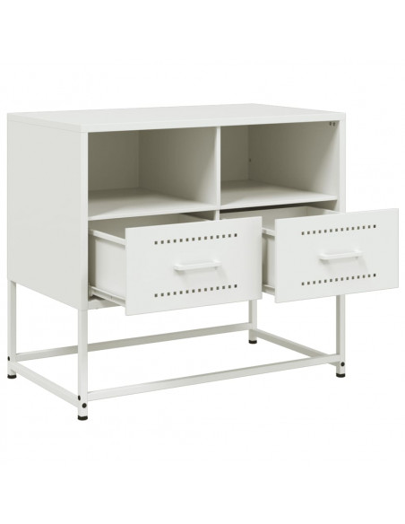 Mobile TV Bianco 68x39x60,5 cm in Acciaio