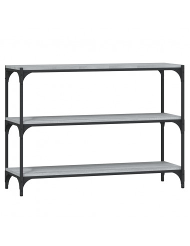 Libreria Grigio Sonoma 100x33x70,5 cm Legno Multistrato Acciaio