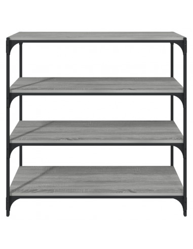 Libreria grigio sonoma 100x33x100cm Legno Multistrato e Acciaio