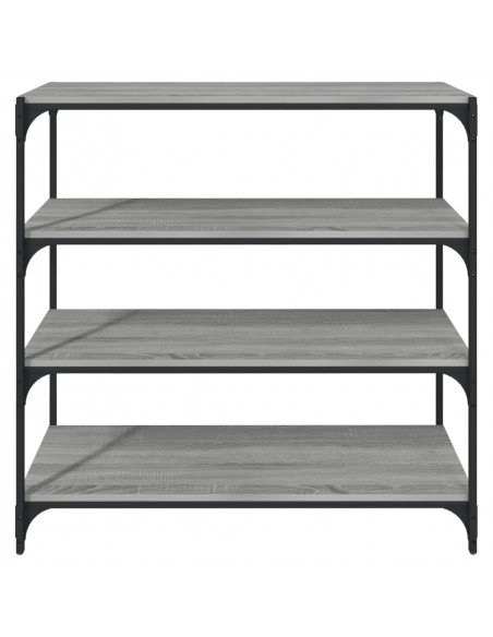 Libreria grigio sonoma 100x33x100cm Legno Multistrato e Acciaio