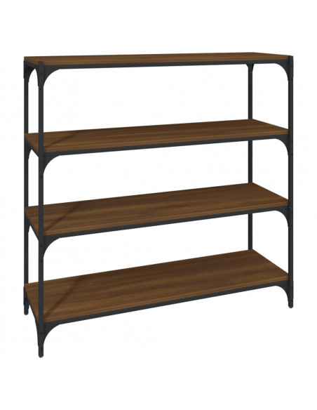 Libreria Rovere Marrone 100x33x100 cm Legno Multistrato Acciaio