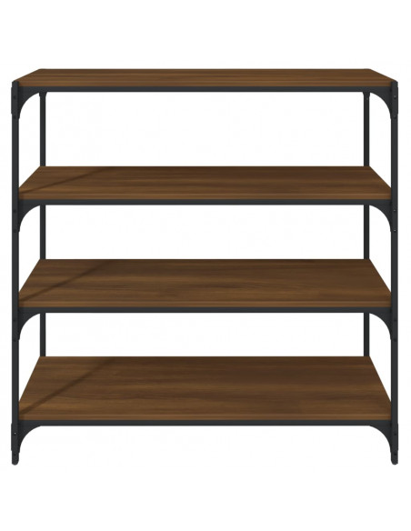 Libreria Rovere Marrone 100x33x100 cm Legno Multistrato Acciaio