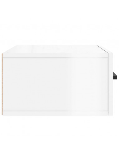Comodini a Muro 2 pz Bianco Lucido 35x35x20 cm