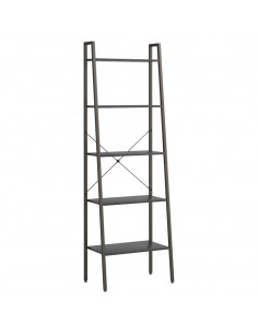 Scaffale Autoportante con 5 Ripiani Nero 56x35x174 cm 2