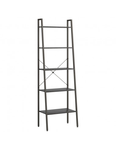 Scaffale Autoportante con 5 Ripiani Nero 56x35x174 cm
