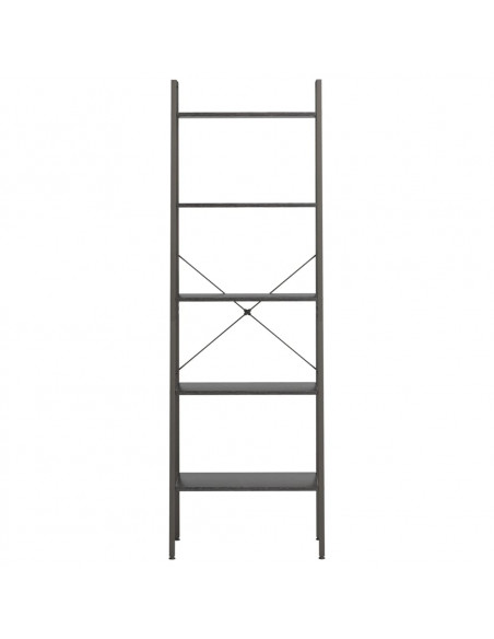 Scaffale Autoportante con 5 Ripiani Nero 56x35x174 cm