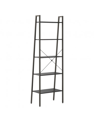 Scaffale Autoportante con 5 Ripiani Nero 56x35x174 cm