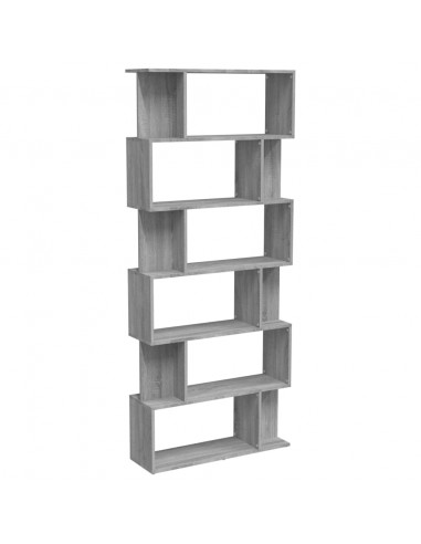 Libreria/Divisorio Grigio Sonoma 80x24x192 cm Legno Multistrato