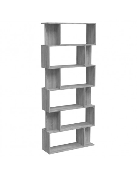 Libreria/Divisorio Grigio Sonoma 80x24x192 cm Legno Multistrato