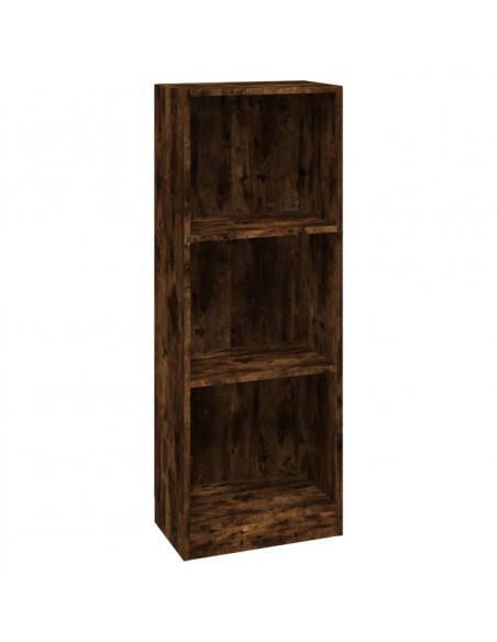 Libreria a 3 Ripiani Rovere Fumo 40x24x109 cm Legno Multistrato