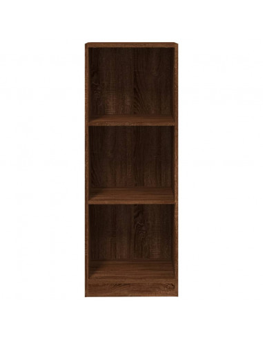 Libreria 3 Ripiani Rovere Marrone 40x24x109cm Legno Multistrato