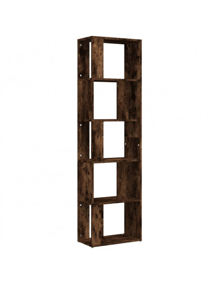 Libreria Rovere Fumo 45x24x160 cm in Legno Multistrato