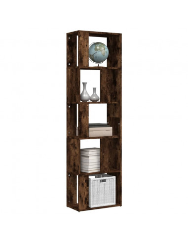 Libreria Rovere Fumo 45x24x160 cm in Legno Multistrato
