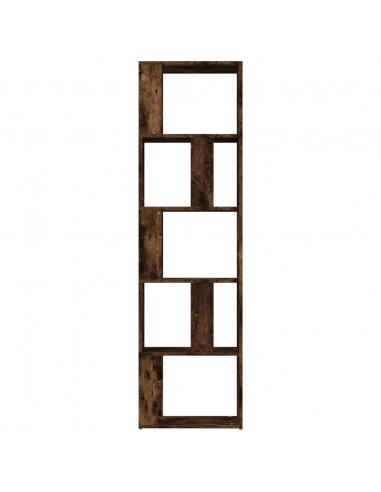 Libreria Rovere Fumo 45x24x160 cm in Legno Multistrato