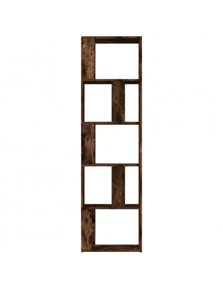 Libreria Rovere Fumo 45x24x160 cm in Legno Multistrato