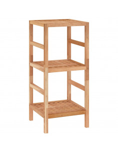 Scaffale da Bagno 35,5x35,5x79 cm in Legno Massello di Noce 2